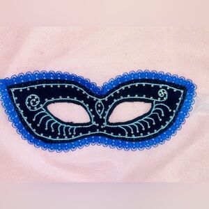 Blue and Black Masquerade Mask. Handmade by me